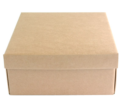 Easy Fold-Low Gift Box (Base and Lid)-Natural