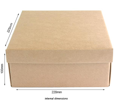 Easy Fold-Low Gift Box (Base and Lid)-Natural #3
