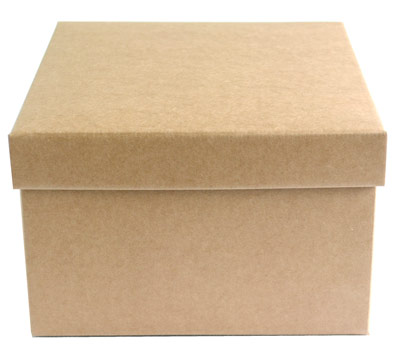 Easy Fold-Small Gift Box (Base and Lid)-Natural