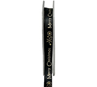 10mm MERRY CHRISTMAS PRINT-Black/Gold