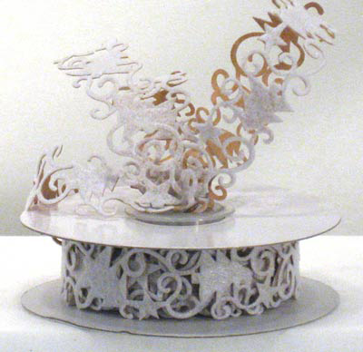 25mm ADHESIVE XMAS TREE-White