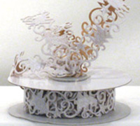 25mm ADHESIVE XMAS TREE-White