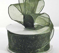 38mm ORGANZA GLITTER-Hunter Green