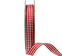 12mm WOVEN GINGHAM-Red