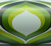 50cm RETRO WRAP-Gunmetal/Avocado/Bright Lime