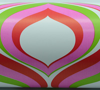 50cm RETRO WRAP-Scarlet/Pink/Lime