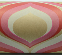 50cm RETRO WRAP-Scarlet/Candy Pink/White