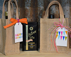JUTE BAGS - ONE or TWO BOTTLES