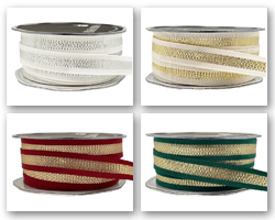 16mm GROSGRAIN METALLIC STRIPE