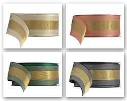 38mm WIRE-EDGED METALLIC SATIN MESH