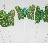 4cm SHEER BUTTERFLY-Lime