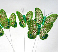 8cm SHEER BUTTERFLY-Lime