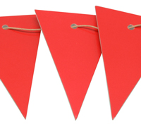 CARBOARD BUNTING TAG-Scarlet
