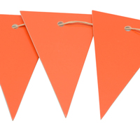 CARBOARD BUNTING TAG-Tangerine
