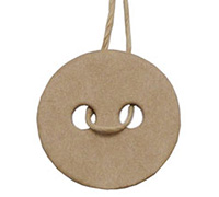 CARDBOARD BUTTON GIFT TAG-Natural Kraft