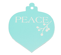 CARDBOARD BAUBLE PEACE GIFT TAG-Tiffany-White on White Artboard