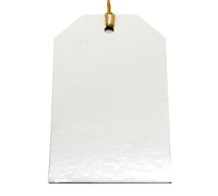 C/B SOLID LUGGAGE TAG-White on White Board