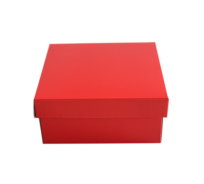 SMALL LOW GIFT BOX and LID PACK-Gloss Red