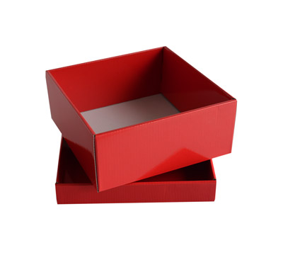 SMALL LOW GIFT BOX and LID PACK-Gloss Red #2