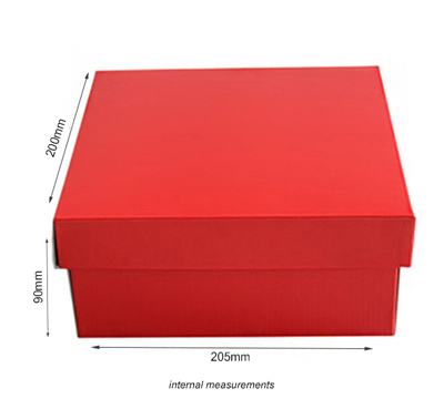 SMALL LOW GIFT BOX and LID PACK-Gloss Red #3