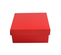SML LOW GIFT BOX & LID PACK-Gloss Red