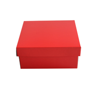 SMALL LOW GIFT BOX and LID PACK-Gloss Red