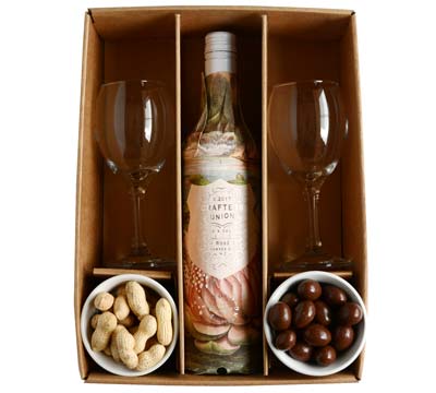 SMALL SHIRT INSERT Wine and Glass-Natural Kraft #3