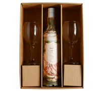 SMALL SHIRT INSERT Wine and Glass-Natural Kraft