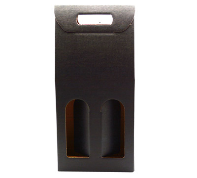 PREMIUM DOUBLE WINE BOX PACK-Seta Black