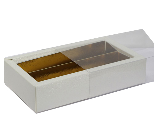 CHOCOLATE TRAY with PVC sleeve-Pelle Bianco
