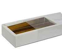 CHOCOLATE TRAY with PVC sleeve-Pelle Bianco