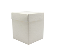 PIEGHEVOLE with LID SMALL-Matelasse Bianco