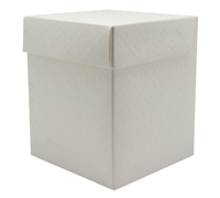 PIEGHEVOLE with LID MEDIUM-Matelasse Bianco