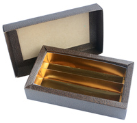 CHOCOLATE BOX with LID SMALL-Pelle Marrone