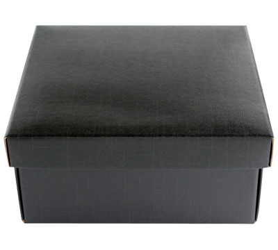 Easy Fold-22cm Low Gift Box PACK-Black Linen