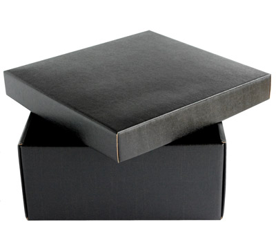 Easy Fold-22cm Low Gift Box PACK-Black Linen #2