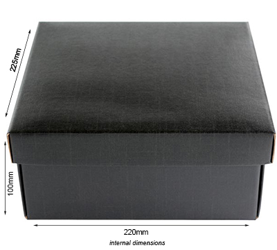 Easy Fold-22cm Low Gift Box PACK-Black Linen #3