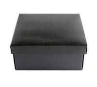Easy Fold  - Low Gift Box (Base & Lid) - Black Linen