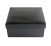Easy Fold-22cm Low Gift Box PACK-Black Linen