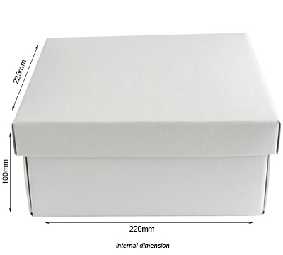 Easy Fold 22cm Low Gift Box PACK-White Linen #3
