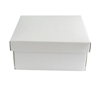 Easy Fold 22cm Low Gift Box PACK-White Linen