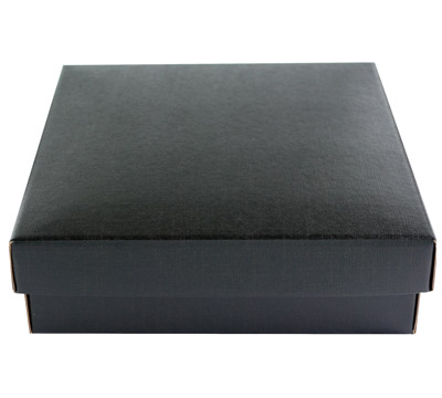 Easy Fold - Chocolate Box (Base & Lid) - Black Linen #1