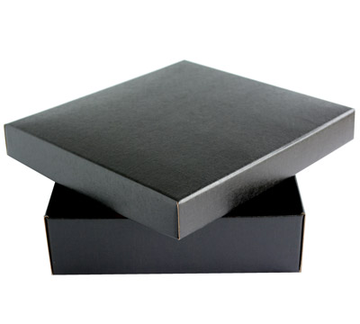 Easy Fold-Chocolate Box (Base and Lid)-Black Linen #2