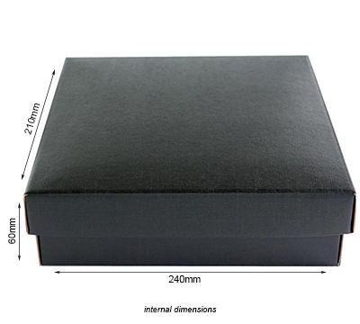 Easy Fold-Chocolate Box (Base and Lid)-Black Linen #3