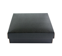 Easy Fold - Chocolate Box (Base & Lid) - Black Linen
