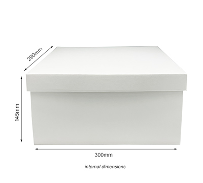 Easy Fold-Gift Large (Base and Lid)-White Linen #2