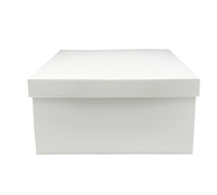 Easy Fold-Gift Large (Base and Lid)-White Linen