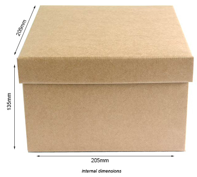 Easy Fold-Small Gift Box (Base and Lid)-Natural #3