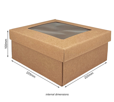 Easy Fold Window 22cm Low Gift Box PACK-Natural #4