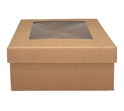 Easy Fold Window 22cm Low Gift Box PACK-Natural